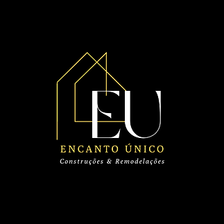 logo com o nome da empresa encanto único remodelações