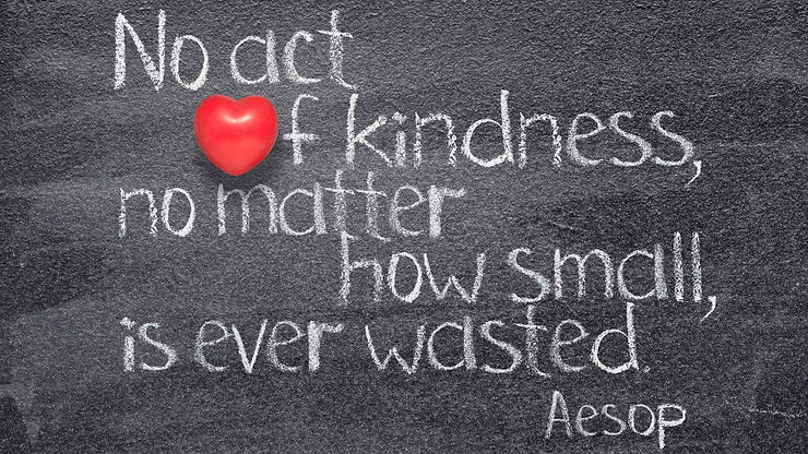 No act of kindness, no matter how small, is ever wasted.