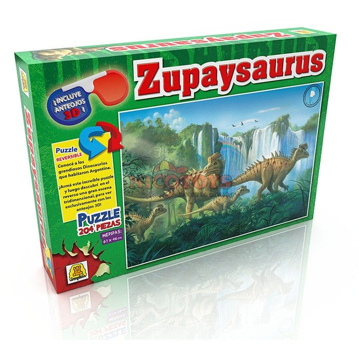 PUZZLE ZUPAYSAURUS 3D 204 PIEZAS - IMPLAS