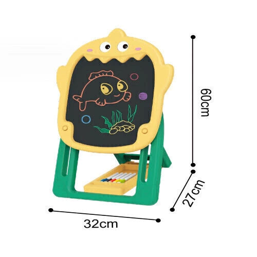 Miniatura: PIZARRA CON FORMA DE TIBURON TIZA Y MARCADOR MAGNETICA