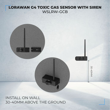 LoRaWAN G4 Toxic Gas Sensor with Siren for Industrial Safety - WSLRW-GCBG4