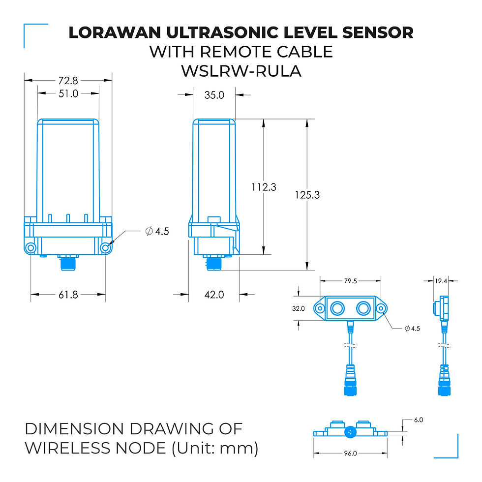 WSLRW-RULA 06 Daviteq LoRaWAN Ultrasonic Level Sensor with remote cable.jpg