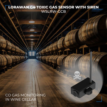 LoRaWAN G4 Toxic Gas Sensor with Siren for Industrial Safety - WSLRW-GCBG4