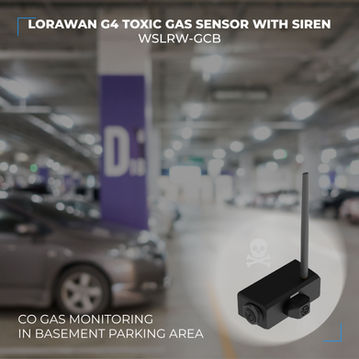 LoRaWAN G4 Toxic Gas Sensor with Siren for Industrial Safety - WSLRW-GCBG4