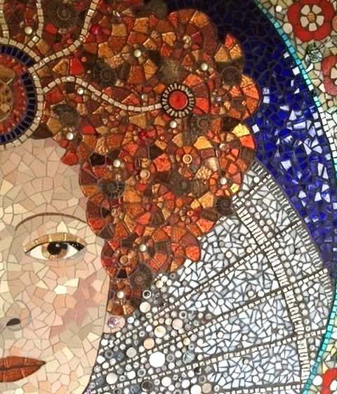 mosaic portrait by Becky Paton
