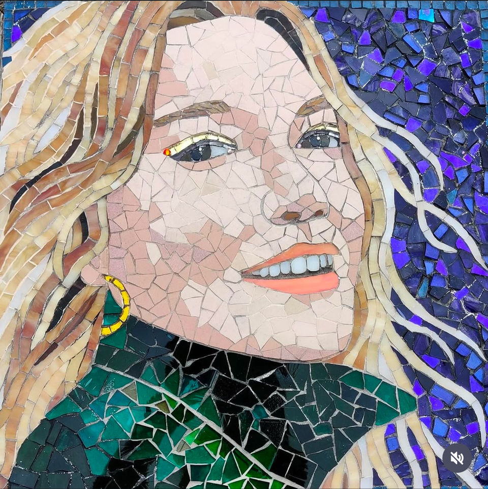 mosaic portrait by Becky Paton
