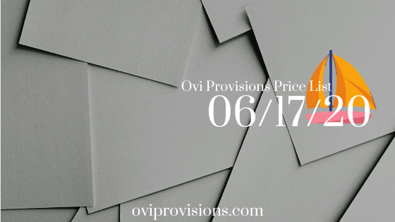 Price List 06/17/20