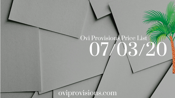 Price List 07/03/20