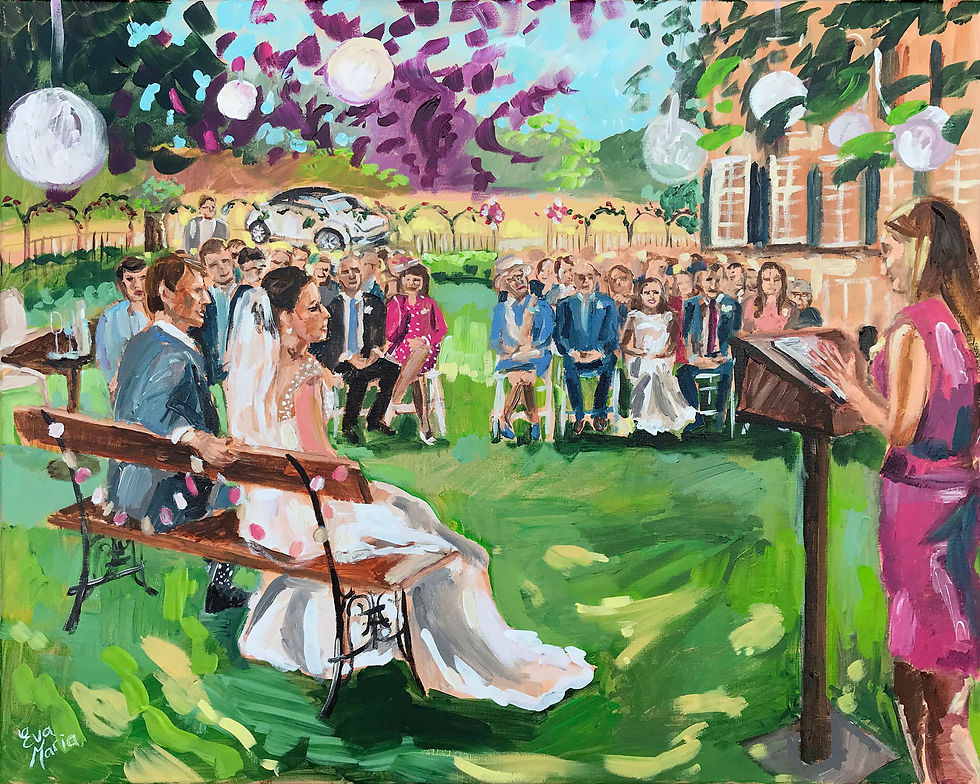 Schilderij trouwceremonie