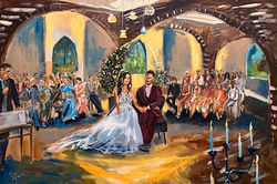 Live Painting bruiloft ceremonie in Hoevelaken.