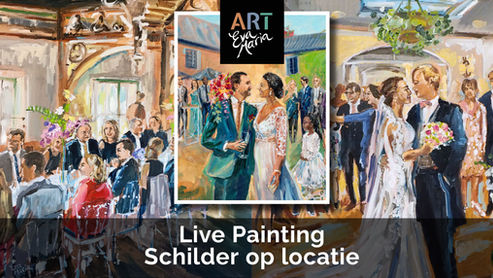Schilder op locatie Live Painting ART Eva Maria
