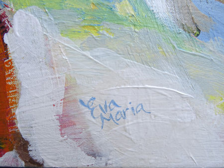 Titel: Party Dance. Abstract schilderij online te koop. Signatuur.
