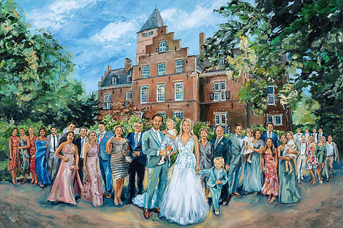 Schilderij van bruiloft After Paint laten maken door ART Eva Maria