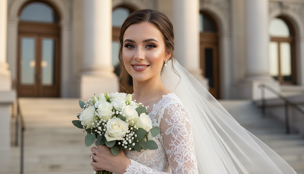 Elegant Bridal Makeup Ideas for Small Weddings Elopements and City Hall Ceremonies