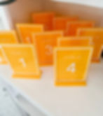Thumbnail: Tangerine table numbers 