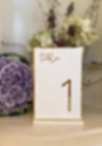 White and gold numbers 