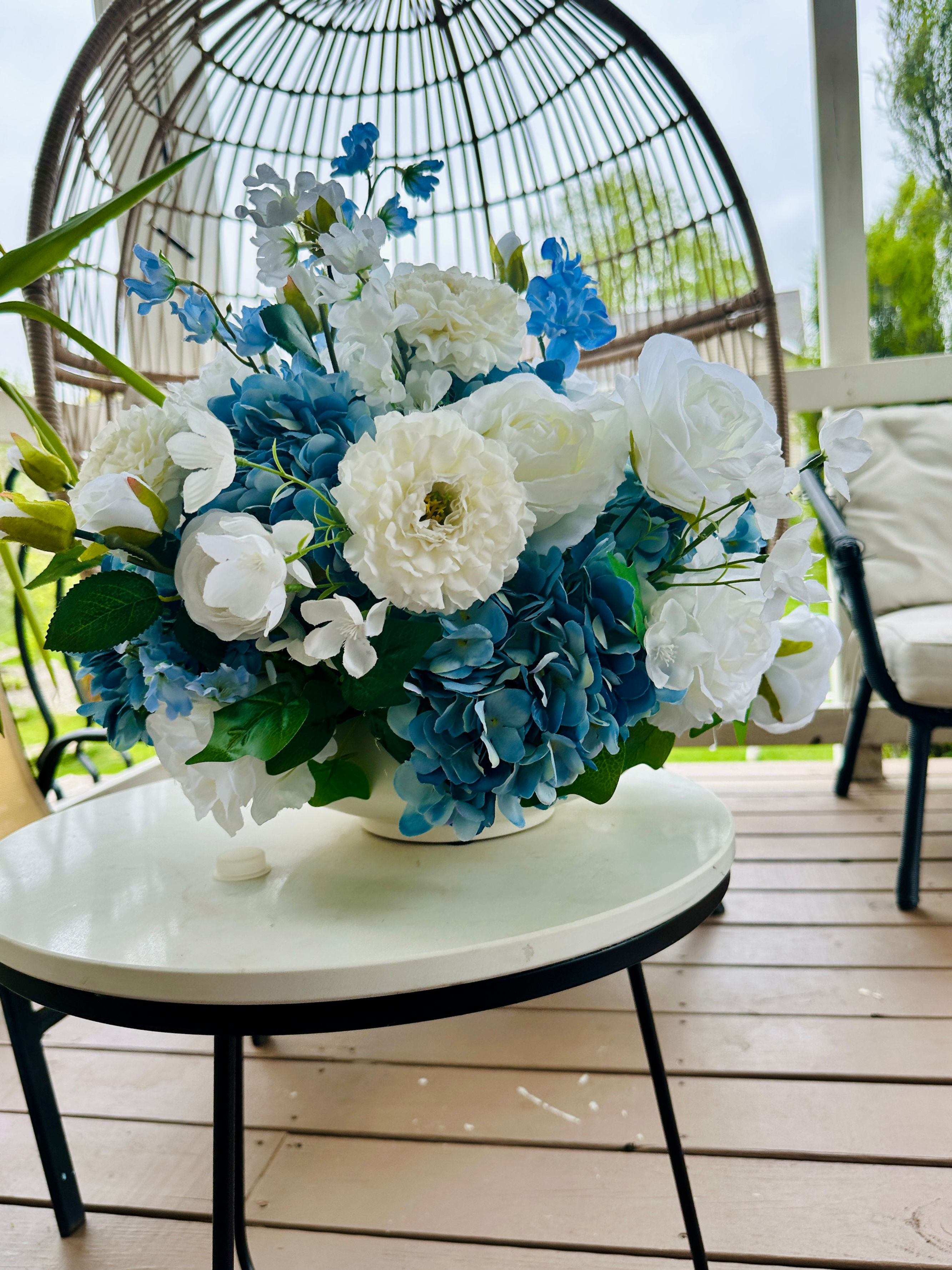 Something Blue arrangements 