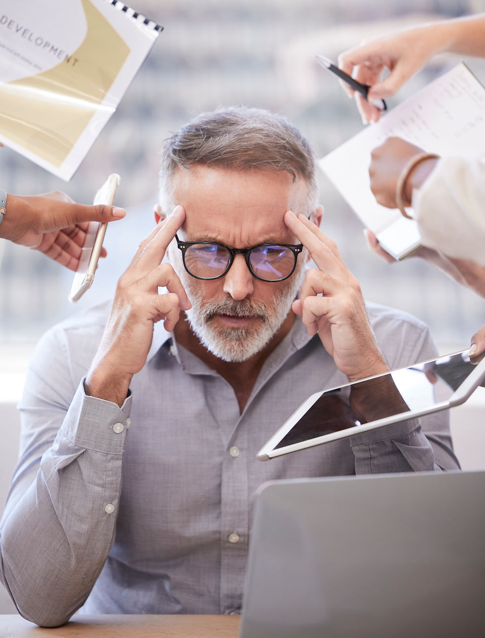 A senior man is overwhelmed by life and wonders is he alone in his struggles?