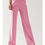 Thumbnail: Elastic Back Waistband Textured Wide Leg Slacks