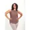 Thumbnail: Striped Trellis Mesh Raglan Muscle Top