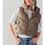 Thumbnail: Faux Leather Crop Puffer Vest
