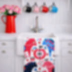 Swedish Dala horses Kitchen Towel