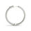 Thumbnail: 14k White Gold Two Row Pave Set Diamond Hoop Earrings (7 cttw)