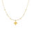 Thumbnail: 14k Yellow Gold Necklace with Eight Pointed Star and Beads