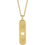 Thumbnail: 14K Yellow Engravable Heart Bar 18" Necklace