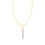Thumbnail: 14k Yellow Gold Bar Pendant with Diamonds