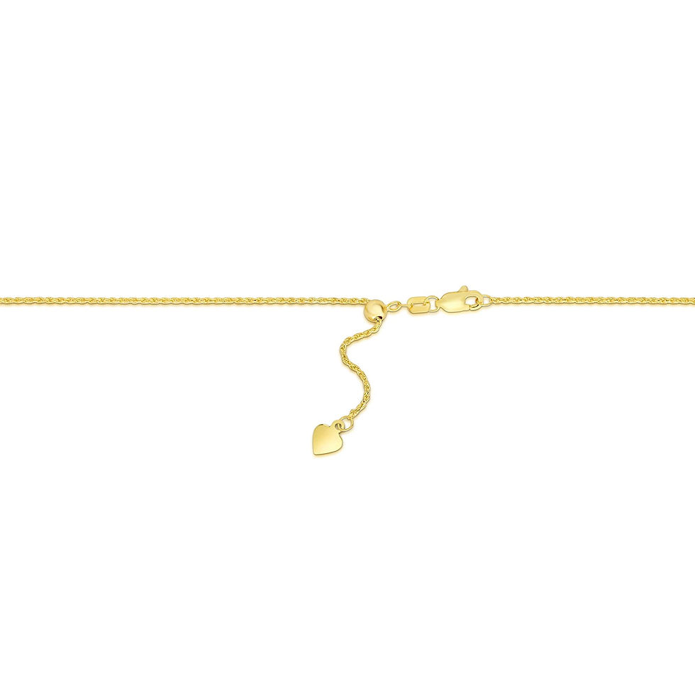 Thumbnail: 14k Yellow Gold Adjustable Rope Chain 1.0mm