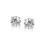 Thumbnail: 14k White Gold 8.0mm Round CZ Stud Earrings