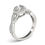 Thumbnail: 14k White Gold Entwined Split Shank Diamond Engagement Ring (1 1/2 cttw)
