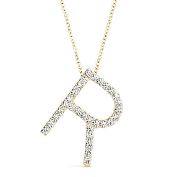 Thumbnail: 14K Diamond Initials - Chain not included