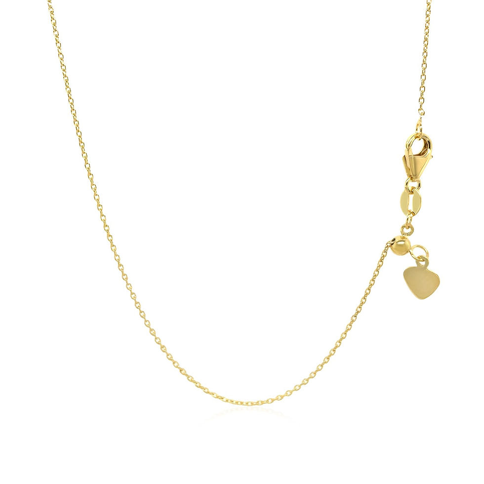 Thumbnail: Adjustable Cable Chain in 14k Yellow Gold (1.0mm)