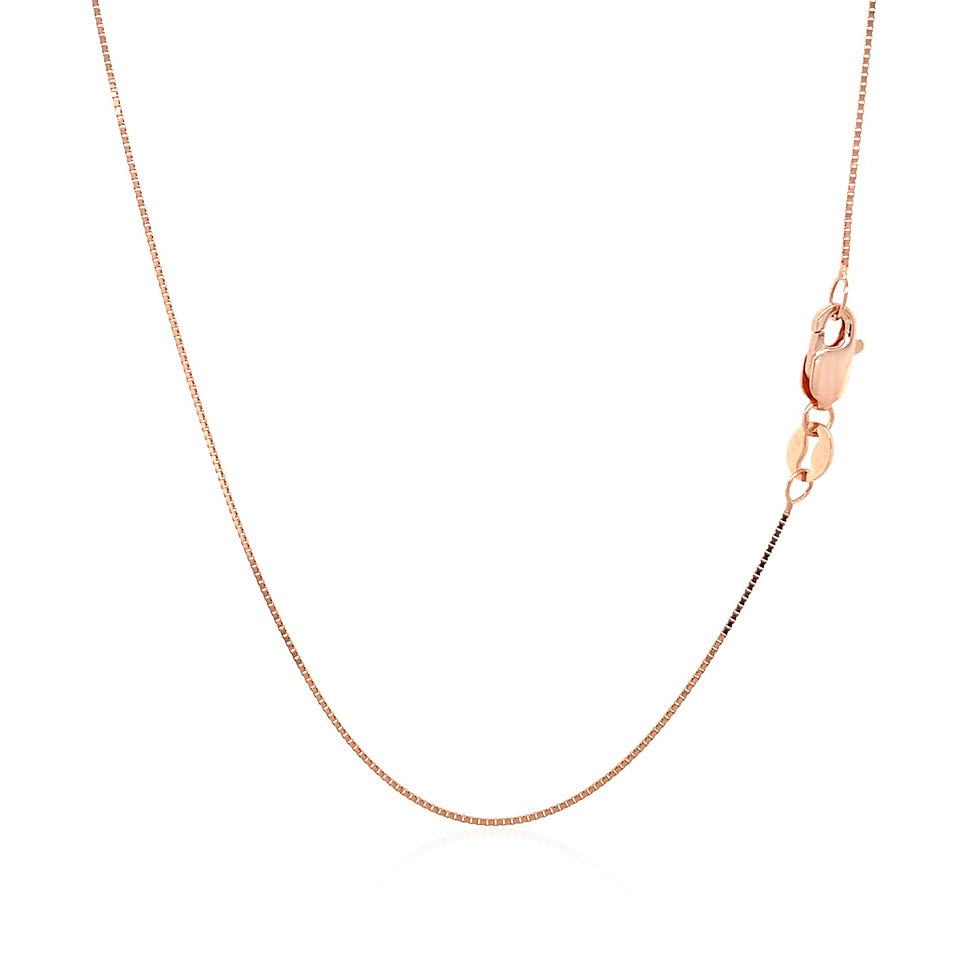 Thumbnail: 14k Rose Gold Classic Box Chain 0.6mm