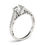 Thumbnail: 14k White Gold Cathedral Design Diamond Engagement Ring (1 1/4 cttw)