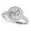 Thumbnail: 14k White Gold Pave Style Diamond Engagement Ring (1 3/8 cttw)