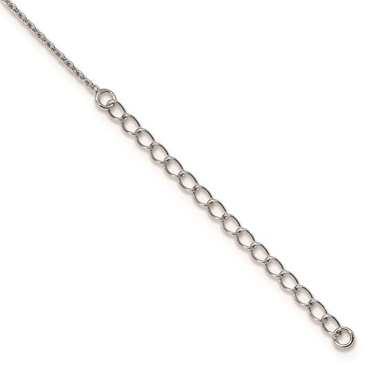 Thumbnail:  Sterling Silver key Rhodium-plated 69 Stone 18 inch Micro Pavé CZ P