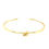 Thumbnail: 14k Yellow Gold Polished Cuff Bangle with Knot