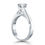 Thumbnail: 14k White Gold Wide Cathedral Solitaire Engagement Ring