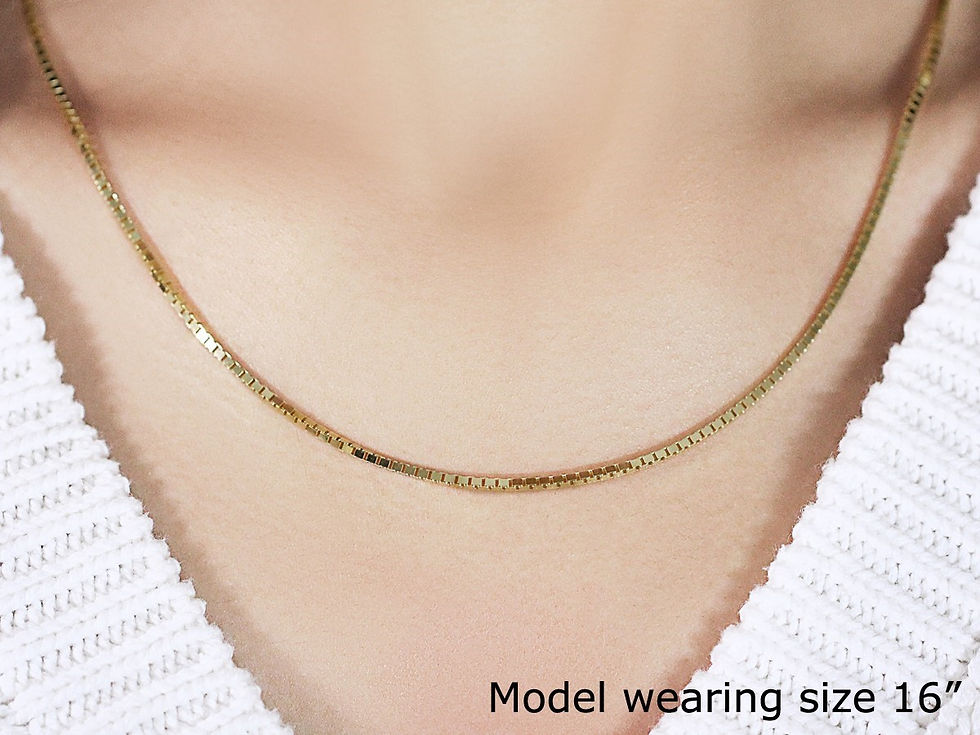 Thumbnail: 1.6mm 14K Yellow Gold Classic Box Chain