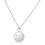 Thumbnail: Sterling Silver 18 inch Necklace with Polished Disc with Diamond