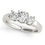 Thumbnail: 14k White Gold Timeless 3 Stone Round Diamond Engagement Ring (1 cttw)