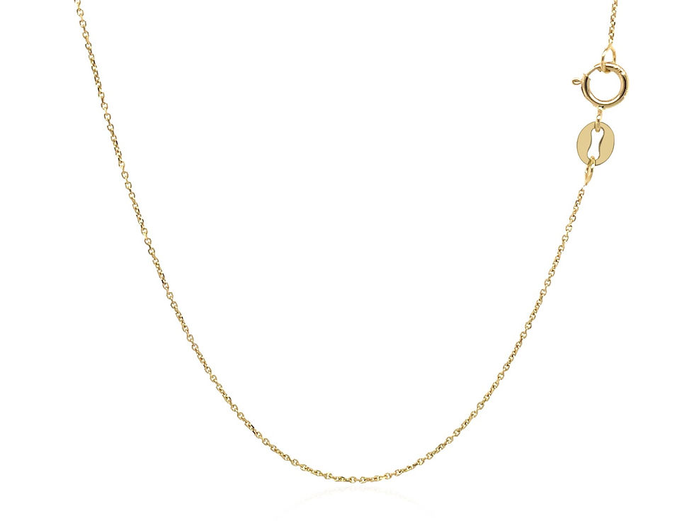 Thumbnail: 14k Yellow Gold Cable Link Chain 0.5mm