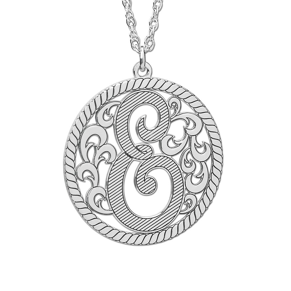 Thumbnail: One Initial Monogram Pendant