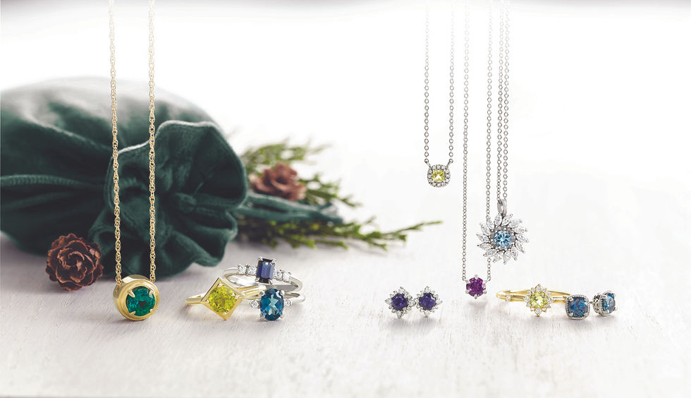 Diamond necklace and Rings