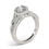 Thumbnail: 14k White Gold Diamond Engagement Ring with Baroque Shank Design (1 1/8 cttw)