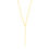Thumbnail: 14K Yellow Gold Polished Diamond Motif Lariat Necklace