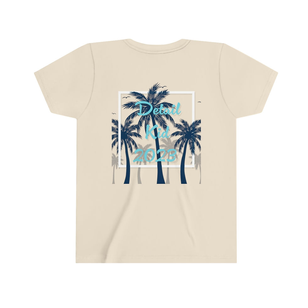 Thumbnail: Youth Blue & White Palm Tree Tee